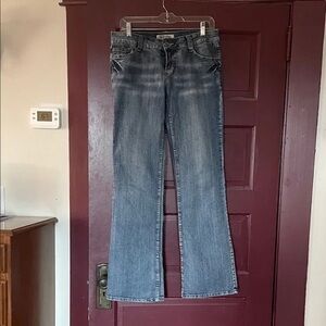 YMI Women's Flare Jeans in Classic Blue